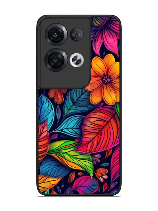 Rainbow Of Blooms Glossy Soft Edge Case for Oppo Reno 8 Pro (5G) Chachhi