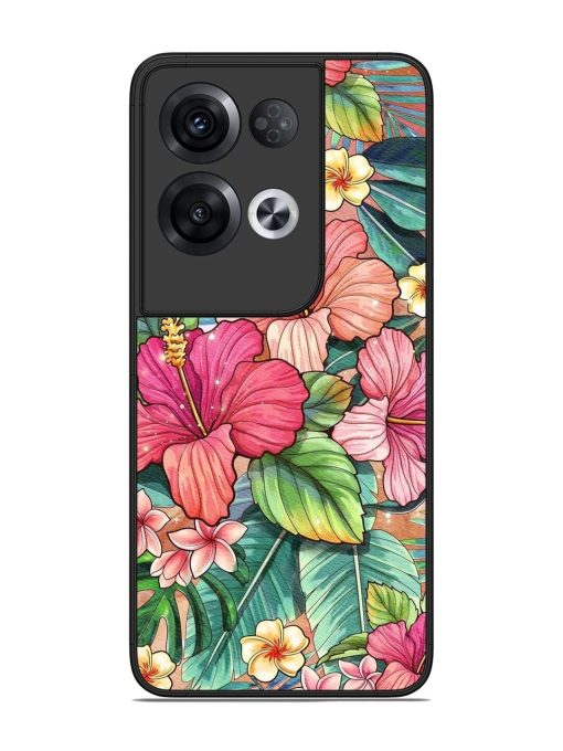 Tropical Tapestry Glossy Soft Edge Case for Oppo Reno 8 Pro (5G) Chachhi