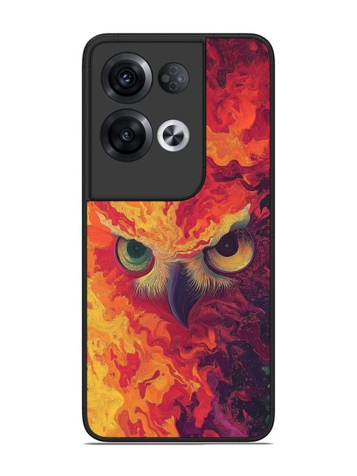 Fiery Owl Glossy Soft Edge Case for Oppo Reno 8 Pro (5G) Chachhi