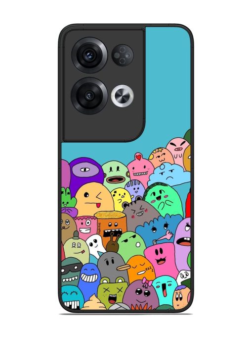 Monster Mash Glossy Soft Edge Case for Oppo Reno 8 Pro (5G) Chachhi