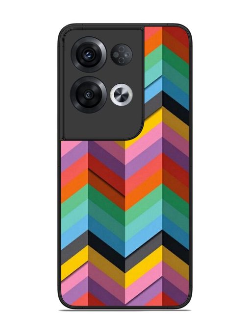 Colorful Zigzag Glossy Soft Edge Case for Oppo Reno 8 Pro (5G) Chachhi