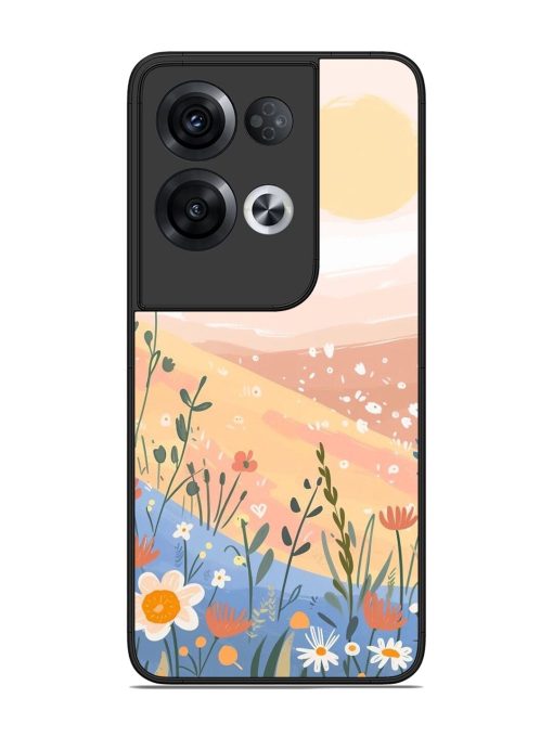 Golden Hour Blooms Glossy Soft Edge Case for Oppo Reno 8 Pro (5G) Chachhi