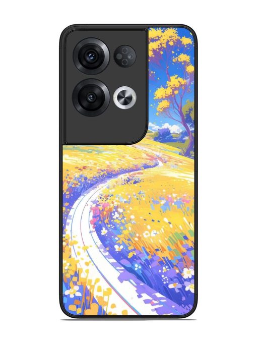 Vibrant Spring Meadow Glossy Soft Edge Case for Oppo Reno 8 Pro (5G) Chachhi