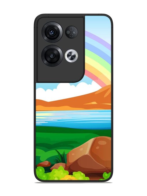 Rainbow Over The Lake Glossy Soft Edge Case for Oppo Reno 8 Pro (5G) Chachhi