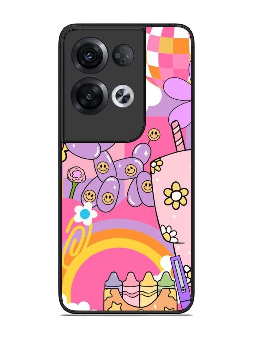 Whimsical Y2K Chaos Glossy Soft Edge Case for Oppo Reno 8 Pro (5G) Chachhi