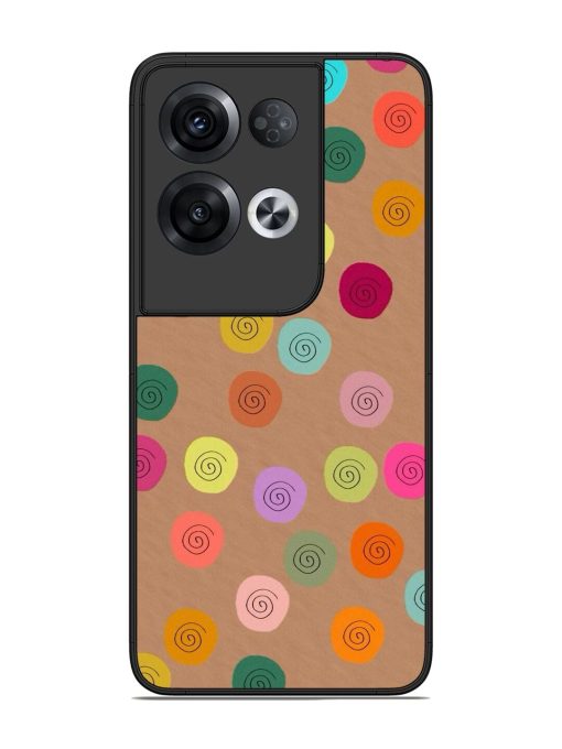 Swirly Dots On Kraft Glossy Soft Edge Case for Oppo Reno 8 Pro (5G) Chachhi