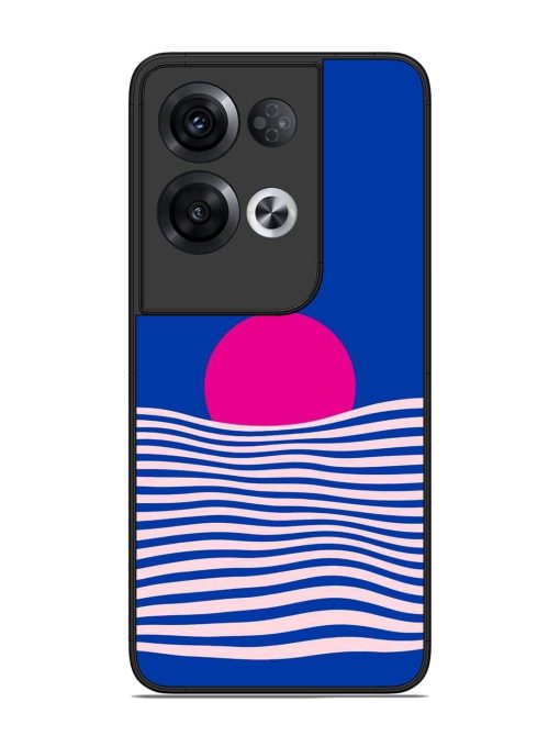 Pink Sunset Over Blue Waves Glossy Soft Edge Case for Oppo Reno 8 Pro (5G) Chachhi