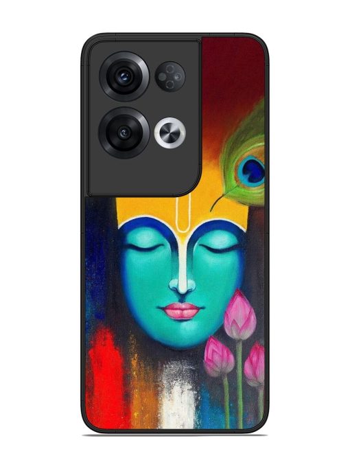 Divine Tranquility: The Face Of Krishna Glossy Soft Edge Case for Oppo Reno 8 Pro (5G) Chachhi