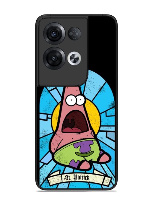 St. Patrick'S Day Stained Glass Patrick Star Glossy Soft Edge Case for Oppo Reno 8 Pro (5G)
