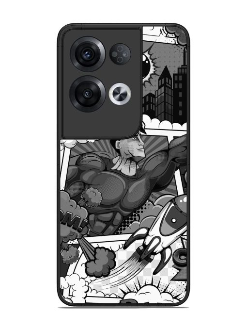 Comic Book Chaos Glossy Soft Edge Case for Oppo Reno 8 Pro (5G) Chachhi