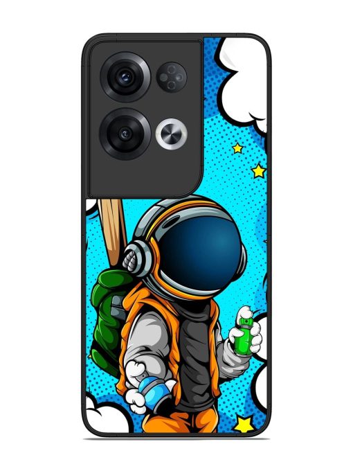Space Graffiti Artist Glossy Soft Edge Case for Oppo Reno 8 Pro (5G)