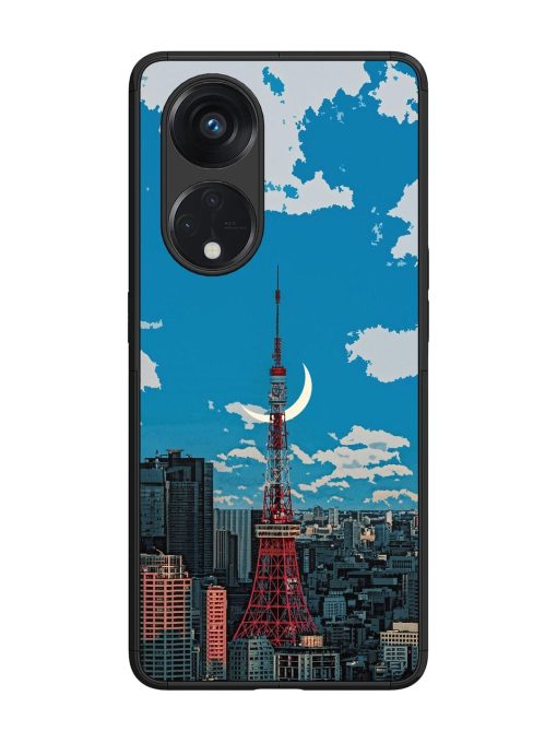 Tokyo Twilight Glossy Soft Edge Case for Oppo Reno 8T (5G) Chachhi