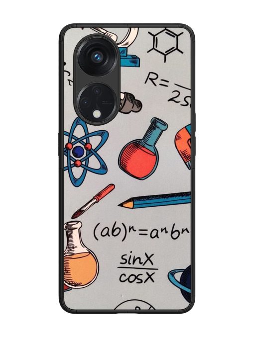 Science Doodle Glossy Soft Edge Case for Oppo Reno 8T (5G) Chachhi