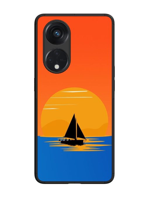 Sunset Sail Glossy Soft Edge Case for Oppo Reno 8T (5G) Chachhi