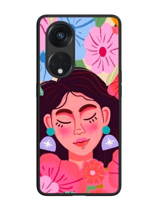 Blooming Serenity Glossy Soft Edge Case for Oppo Reno 8T (5G) Chachhi