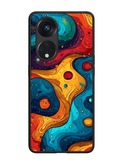 Cosmic Swirl Glossy Soft Edge Case for Oppo Reno 8T (5G) Chachhi