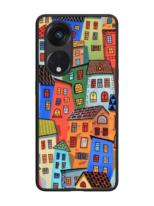 Rainbow House Glossy Soft Edge Case for Oppo Reno 8T (5G) Chachhi