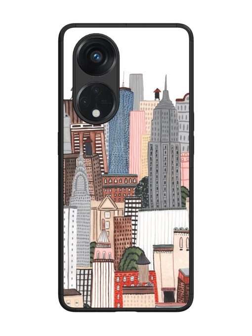 Cityscape Dreams Glossy Soft Edge Case for Oppo Reno 8T (5G) Chachhi