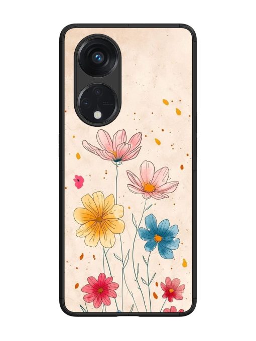 Delicate Bloom Glossy Soft Edge Case for Oppo Reno 8T (5G) Chachhi