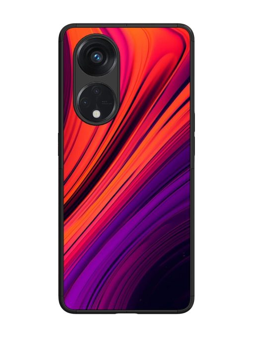 Crimson Curls Glossy Soft Edge Case for Oppo Reno 8T (5G) Chachhi