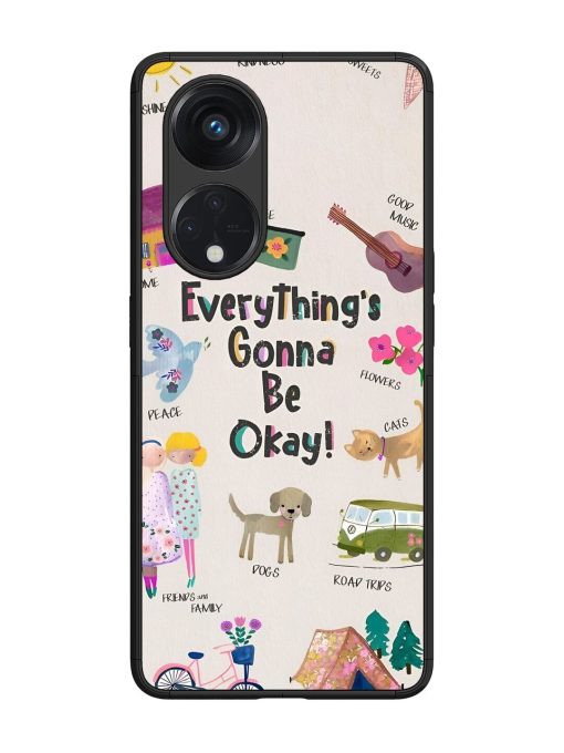 Sunshine And Smiles Glossy Soft Edge Case for Oppo Reno 8T (5G) Chachhi