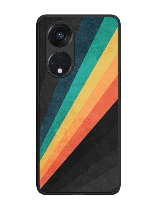 Retro Spectrum Glossy Soft Edge Case for Oppo Reno 8T (5G) Chachhi