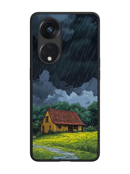 Rainy Day Retreat Glossy Soft Edge Case for Oppo Reno 8T (5G) Chachhi