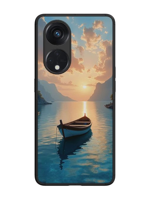 Serene Sunset Glossy Soft Edge Case for Oppo Reno 8T (5G) Chachhi