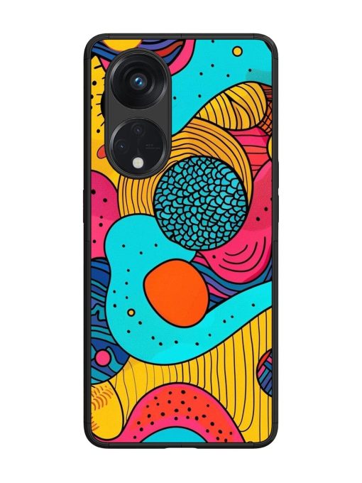 Psychedelic Patterns Glossy Soft Edge Case for Oppo Reno 8T (5G) Chachhi