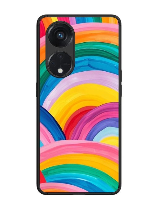 Rainbow Symphony Glossy Soft Edge Case for Oppo Reno 8T (5G)