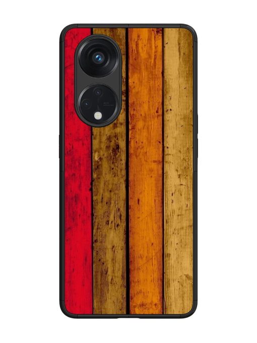 Colorful Woodgrain Glossy Soft Edge Case for Oppo Reno 8T (5G) Chachhi