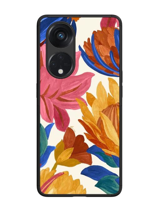 Blooming Tapestry Glossy Soft Edge Case for Oppo Reno 8T (5G) Chachhi