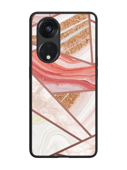 Rosy Mosaic Glossy Soft Edge Case for Oppo Reno 8T (5G) Chachhi