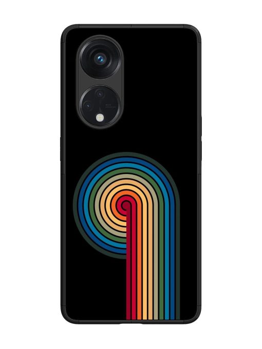 Rainbow Ripple Glossy Soft Edge Case for Oppo Reno 8T (5G) Chachhi