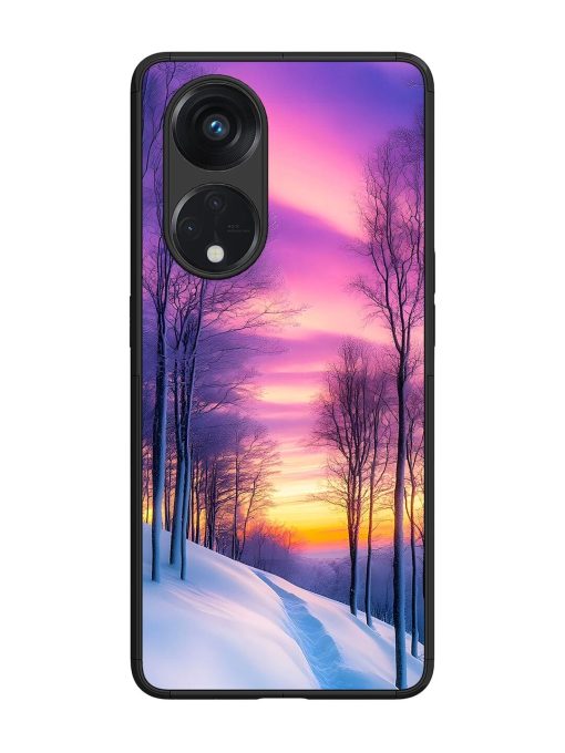 Winter'S Purple Haze Glossy Soft Edge Case for Oppo Reno 8T (5G) Chachhi