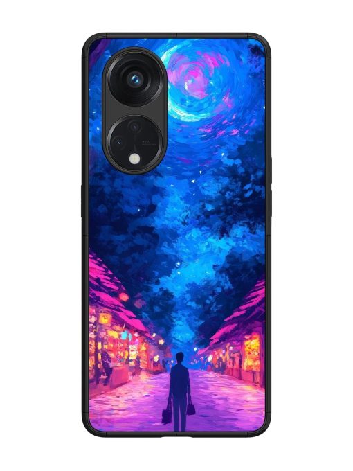 Neon Nightscape Glossy Soft Edge Case for Oppo Reno 8T (5G) Chachhi