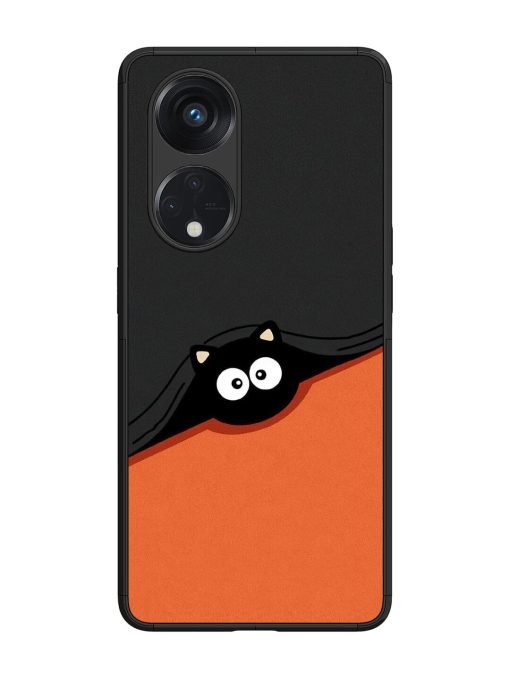 Peek-A-Boo Kitty Glossy Soft Edge Case for Oppo Reno 8T (5G) Chachhi