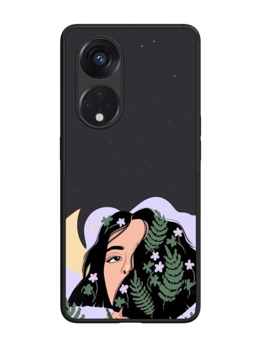 Lunar Lullaby Glossy Soft Edge Case for Oppo Reno 8T (5G) Chachhi