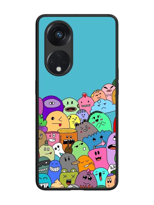 Monster Mash Glossy Soft Edge Case for Oppo Reno 8T (5G) Chachhi