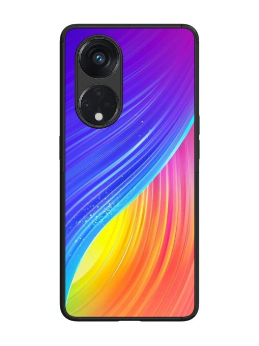 Neon Swirl Glossy Soft Edge Case for Oppo Reno 8T (5G) Chachhi