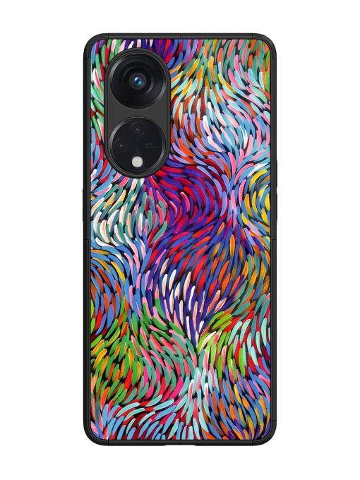 Vibrant Waves Glossy Soft Edge Case for Oppo Reno 8T (5G) Chachhi