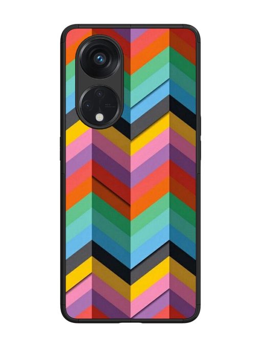 Colorful Zigzag Glossy Soft Edge Case for Oppo Reno 8T (5G)