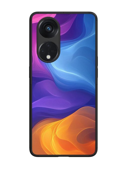 Cosmic Currents Glossy Soft Edge Case for Oppo Reno 8T (5G) Chachhi