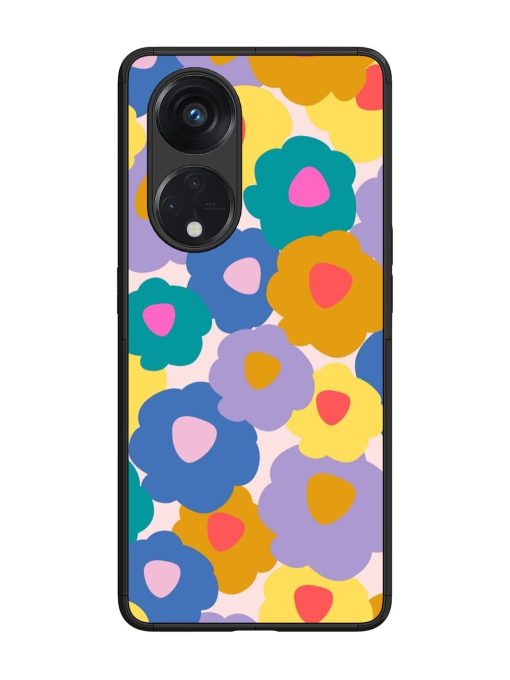 Flower Power Glossy Soft Edge Case for Oppo Reno 8T (5G) Chachhi