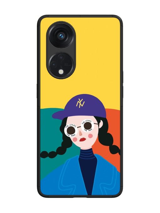 Starry-Eyed Girl Glossy Soft Edge Case for Oppo Reno 8T (5G) Chachhi