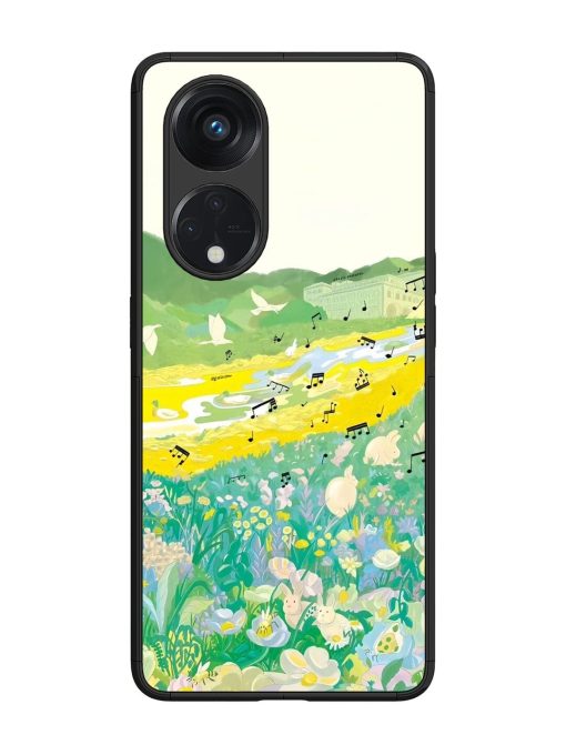 Melody In Bloom Glossy Soft Edge Case for Oppo Reno 8T (5G) Chachhi