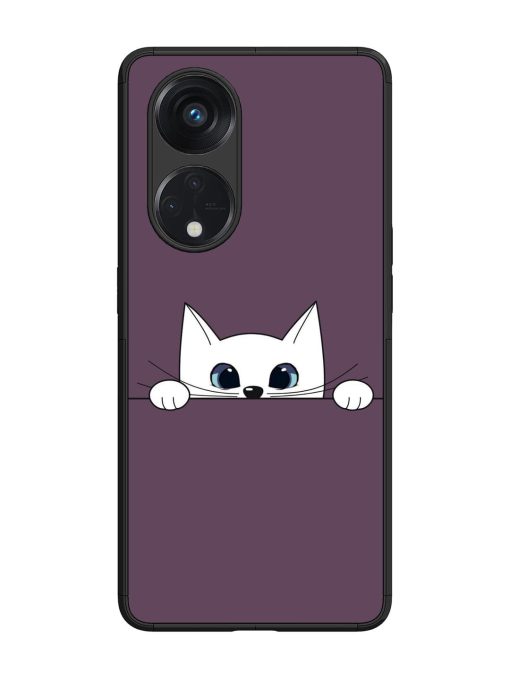 Peek-A-Boo Kitty Glossy Soft Edge Case for Oppo Reno 8T (5G) Chachhi