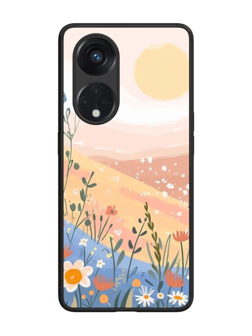 Golden Hour Blooms Glossy Soft Edge Case for Oppo Reno 8T (5G) Chachhi