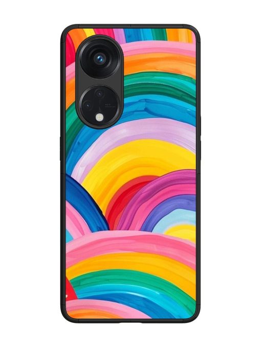 Rainbow Cascade Glossy Soft Edge Case for Oppo Reno 8T (5G) Chachhi