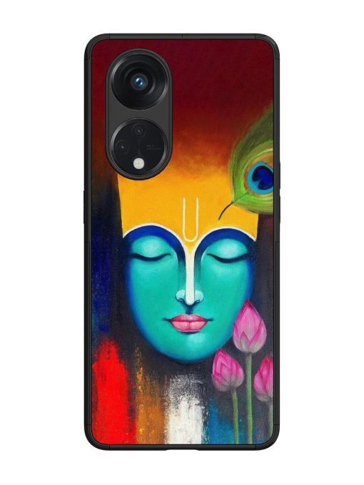 Divine Tranquility: The Face Of Krishna Glossy Soft Edge Case for Oppo Reno 8T (5G) Chachhi